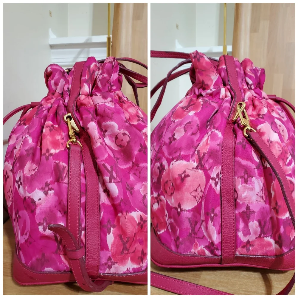 LOUIS VUITTON Limited Edition Indian Rose Monogram Ikat Floral Nylon Noe…